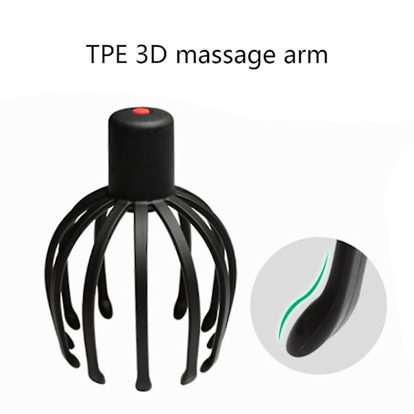 Usb-opladning hovedbundsmassager vibration til hovedmassager med 2 forskellige tilstande（hvid）