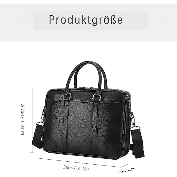 Herrportfölj Arbetsväska Businessväska Läder Herr Arbetsväska Business Laptopväska Stor Kapacitet