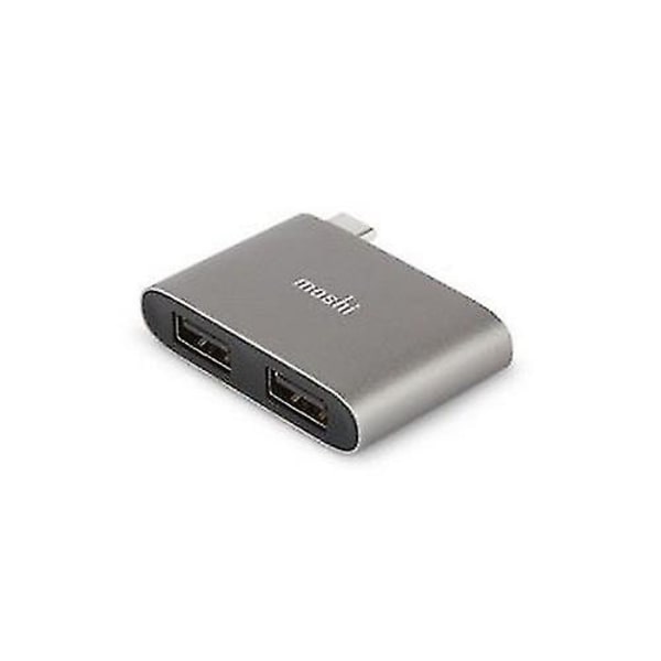 2024 USB-C till dubbla USB-A-adapter, grå