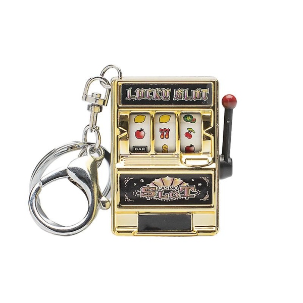 1kpl Lucky Jackpot Mini Fruit -kolikkopeli Hauska syntymäpäivälahja avaimenperä lapsille, opettavainen lelu, kolikoilla toimivat pelit
