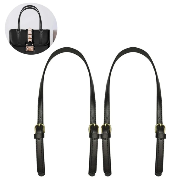 Set med 2 axelremmar Väska handtag - Handväska axelrem svart
