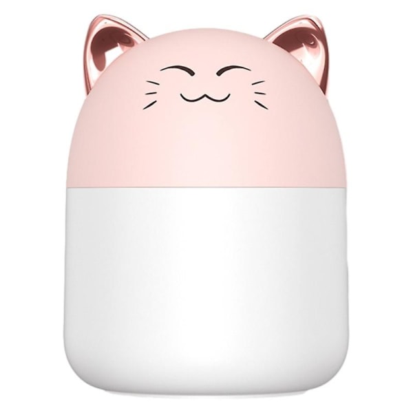 Söpö lemmikkieläinten ilmankostutin Office USB Small Home Desktop Mini ilmankostutin lahja (vaaleanpunainen kissa)