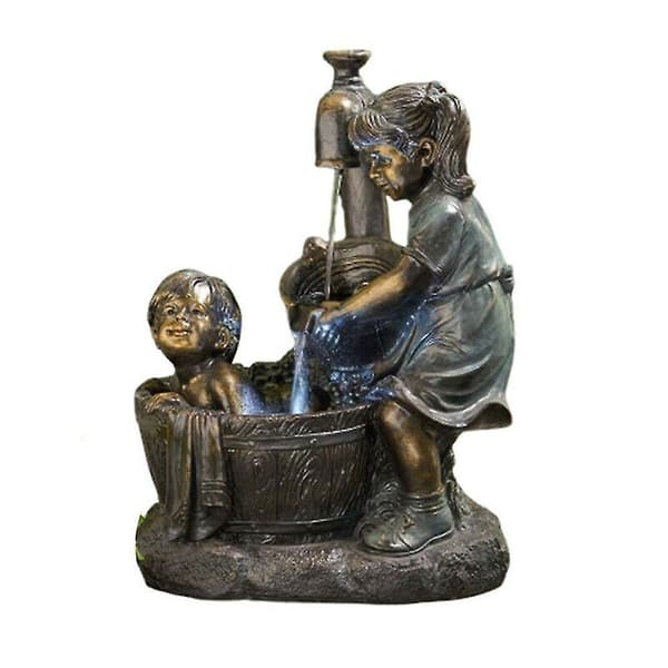 Hemdekoration Kyssande Barn Staty
