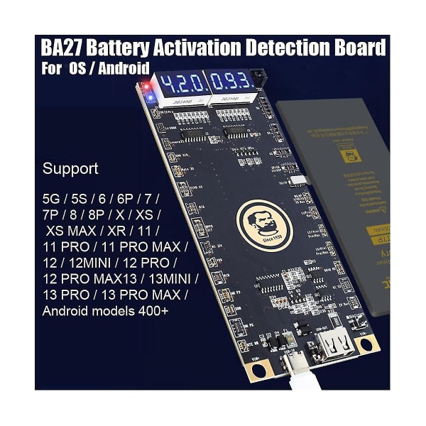 MECHANIC BA27 Battery Activation Detection Board Hurtig opladning til / Android IOS Phone Charging Tester