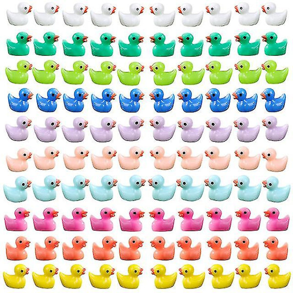100 stk. Mini Resin Ender Tiny Ender Fargerike Ender for Hjem Hage Bedårende Cupcake Dekorasjon DIY Jul Bursdagsgave for Dekor Ornament Tilbehør