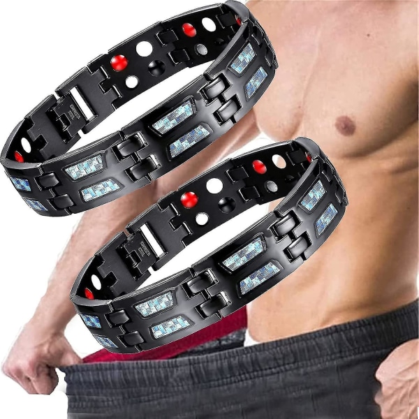 2022 Titanium Power magnetisk armbånd Carbon Blue Therapy Fit Plus Magnetotherapy Kroppsoppstrammende armbånd