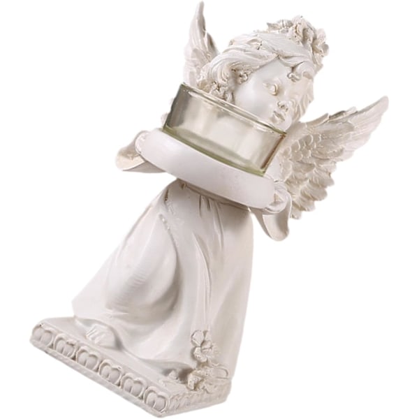 Julepynt Lysestager - Jul - Advent Engel Figur Dekorativ Statue Teelys Lysestager Holder til Bryllup, højre