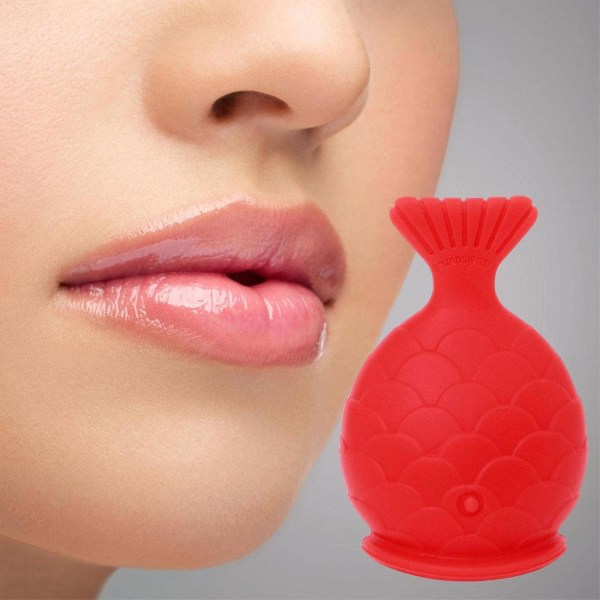 Lips Enhancer Plumper Device Lips Plumper Silikone Fiskeform Naturlig trutmund Mundværktøj