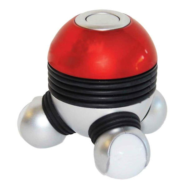 Bærbar kropsvibrationsmassage Mini elektrisk massageapparat Vibrator med LED-lys Rød