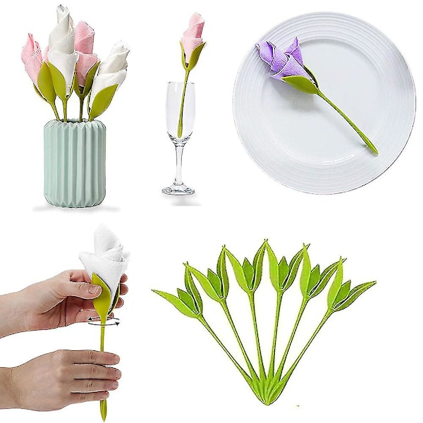 20 stk. Servietholder i plast Servietholder Blomst til borde
