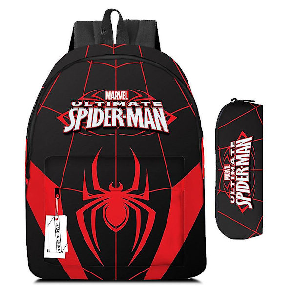 2 kpl/setti Marvel Spider-man -sarjakuva reppu Opiskelijareppu + kynäkotelo Lapset Pojat Tytöt Kirjareppusetti