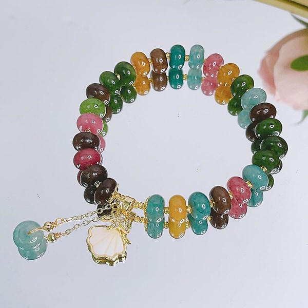 Perle Natursten Charm ArmbåndShell Ocean Beach Serie til Piger