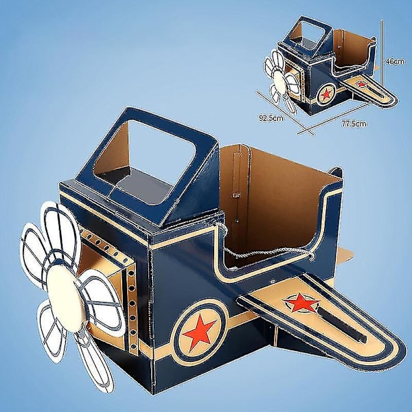 Cartoon Plane Craft Paper Wearable DIY Toys Educational Toys for Children Carton Craft Toys TAO
