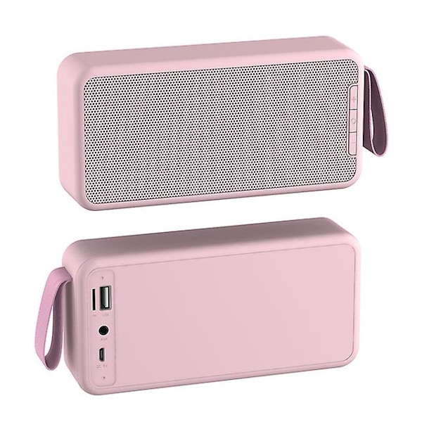 Fashion Bärbar Trådlös Högtalare Med Fm-Radio Sd Handsfree Super Bass Xs Max Bt 5.0 Mini Högtalare Trådlös（Rosa）