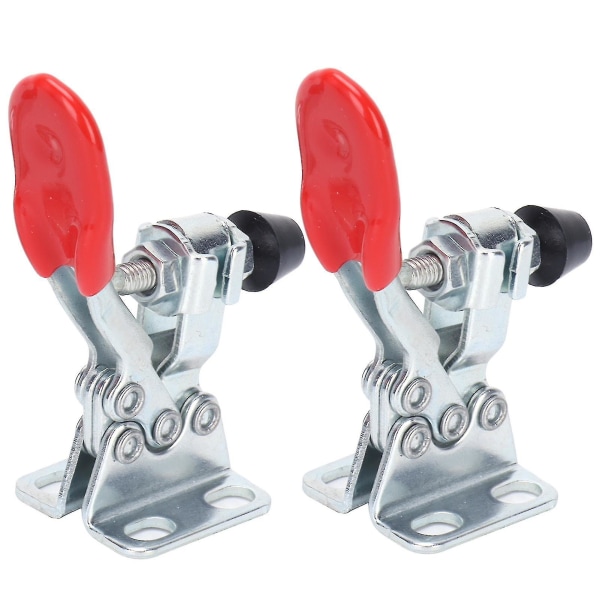 2 Set Toggle Clamp Quick Release Horisontell Clamp Anti-slip Handverktyg för träbearbetning Bästa presenten Bästa presenten