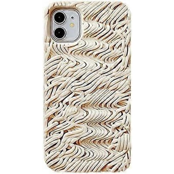 Telefonfodral för iPhone 12 Pro Max, Snyggt Kreativt Nyhet Instant Noodles Telefonfodral, Rolig Simulering 3D Matnudlar Mjuk TPU Silikon Skydd Anti-S