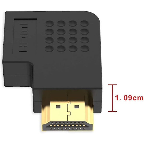 Sæt med 4 vinklet HDMI-adapter hun vertikale flad adapter beslag