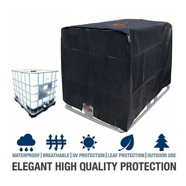 Vattentanksskydd, Skydd för 1000L IBC-tank, Anti-damm Anti-UV Anti-regn (116 x 100 x 120cm)