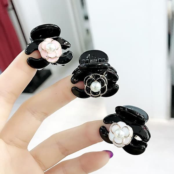 3 st eleganta kamelia hårklämmor klo kvinnor blomma hår accessoarer