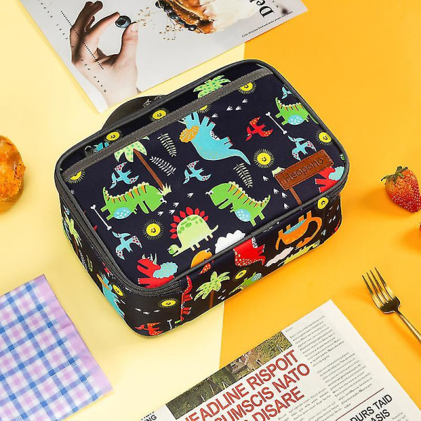 Barnens Lunchlåda Isolerad Mjuk Väska Mini Kylare Tillbaka Till Skolan Isolerad Måltidsväska Set För Flickor, Pojkar, Dinosaurie