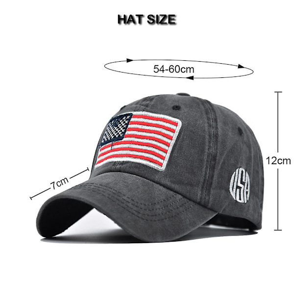 Amerikan lipun peseytynyt baseball-lippis 3d-kirjailu kirjain baseball-lippis miehille ja naisille Usa American Retro Cap
