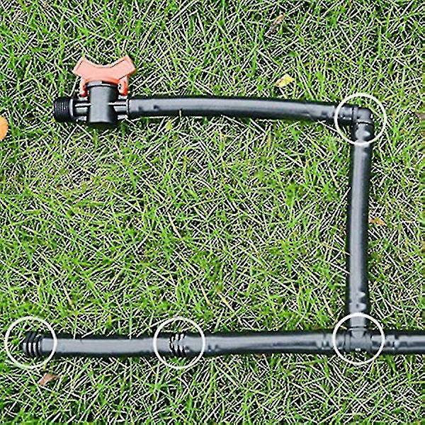 Vandingssæt til drypvanding - 6 T-stykker, 6 koblinger, 6 ender, 6 albuer - 16 mm drypvanding