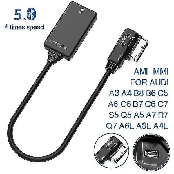 Clover Ami Mmi Mdi Trådløs Aux Bluetooth Adapter Kabel Lyd Musikk Auto Bluetooth For A3 A4 B8 B6 Q5 A5 A
