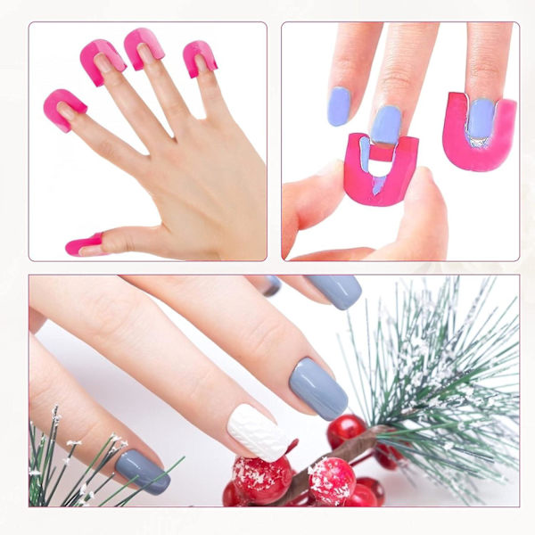 Nagellacksschabloner 52 st i 10 storlekar Nagelmålning Guide Nagelkonst Grundläggande Verktyg Tillbehör