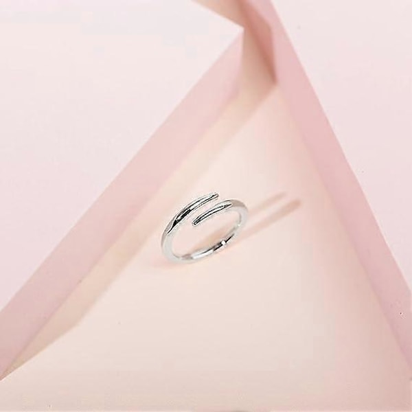 14K Guldförgylld Öppen Twist Evighetsring för Kvinnor (Vitguld-7)