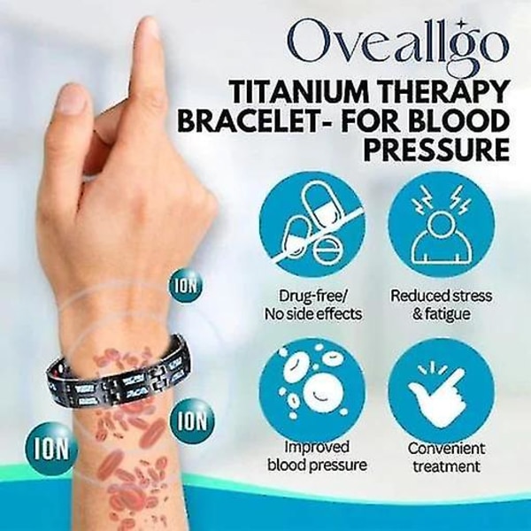 Oveallgo Titanium Therapy Armband för blodtryck (2 st)