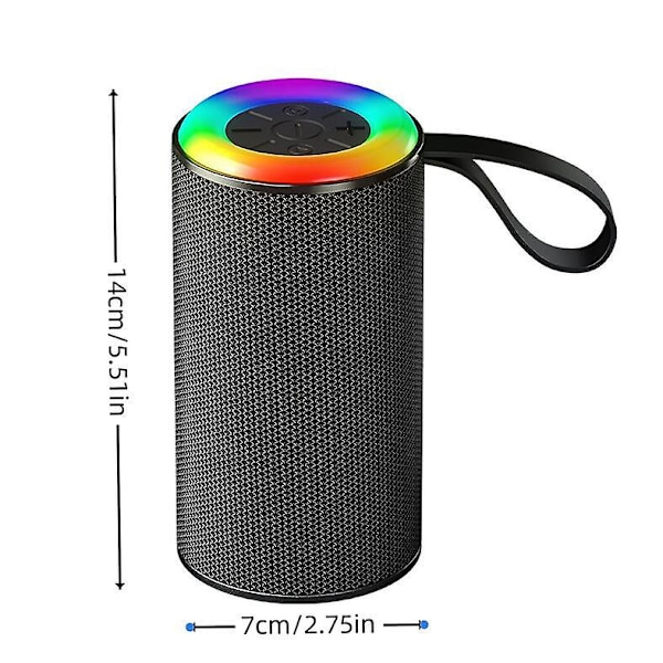 Trådlös Bluetooth-högtalare, dubbla högtalare, subwoofer, elektronisk väckarklocka, minianläggning, lämplig som present till studenter