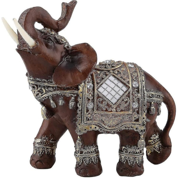 Hartshantverk Elefant Nya produkter Heminredning Tre elefanter Kreativa dekorationer Elefantprydnader（brun）