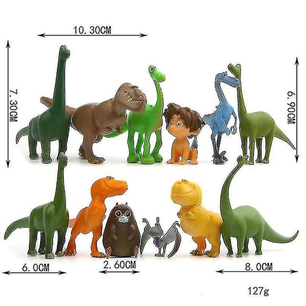 Sæt med 12 The Good Dinosaur Home Figur Mini Model Legetøj til børn Arlo Spot Budda