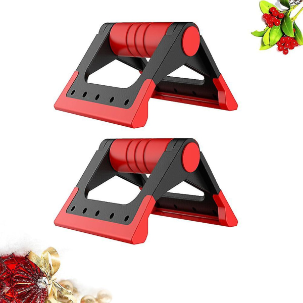 1 par foldbart push-up beslag Hjemmebrug Fitness push-ups Stand Push-up stativ Fitness udstyr (rød) (16x13,6x13 cm, rød)