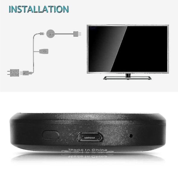 Trådløs Wifi Display Dongle HDMI, Wifi Trådløs Mini Skjermdeling Display Mottaker 10