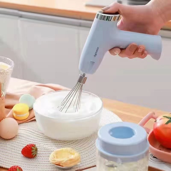Bärbar Mini Trådlös Köksmatberedare: Mångsidig Blender, Vitlöksmosare, Köttkvarn och Visp för Hembruk - Rosa