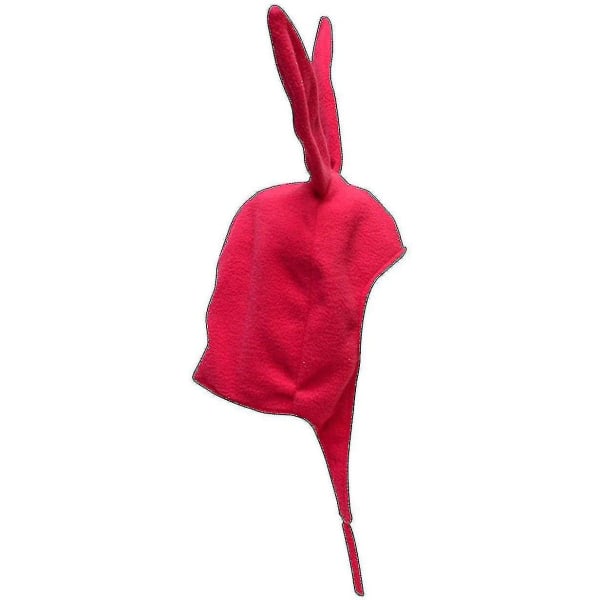 Bob's Louise Rabbit Ear Hat Burgers Beanie Halloween Fleece Hat Bunny Ears（aldult）