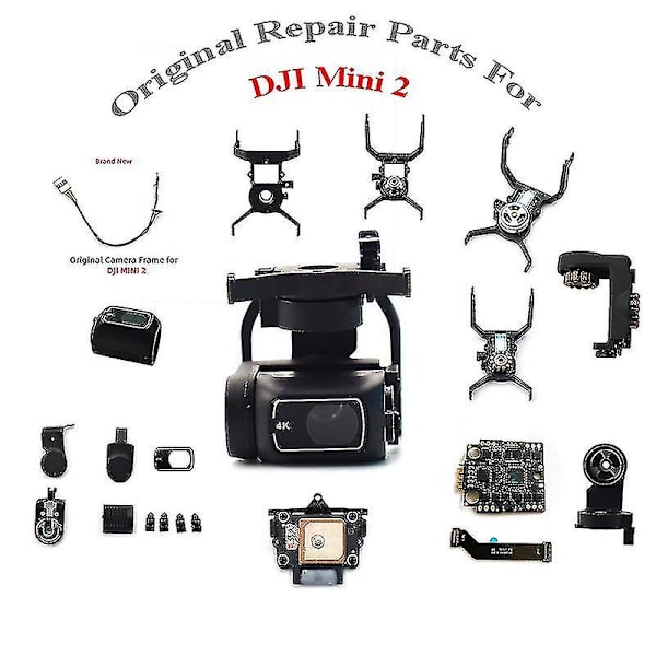 Gimbal-delar för Dji Mavic Mini/2/se Gimbal-kamerahölje Signal/platt kabel Linsglas/skydd Dämparfäste Rull/gir-arm