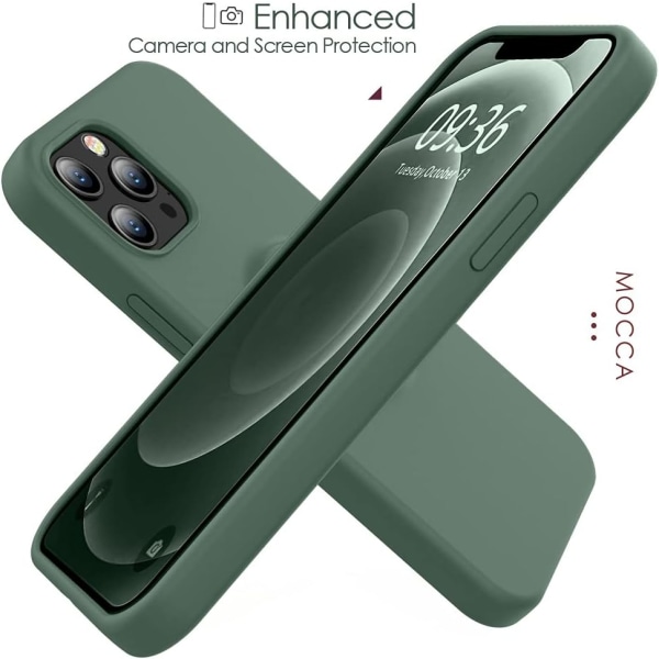 För iPhone Case med Ring Ställ - Flytande Silikon Phone case grön iPhone 13 promax