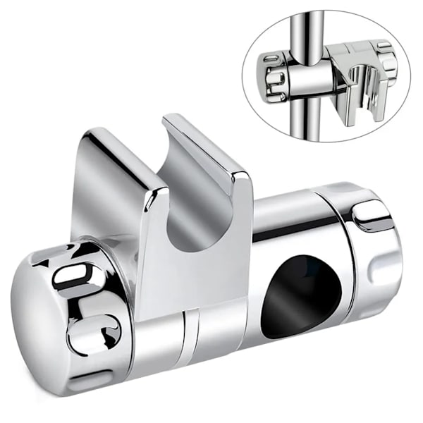 Handduschhållare, Duschhuvud Slider Sliderhållare Duschstångshållare Justerbar för 25mm Duschhuvudhållare, ABS Grade Plast