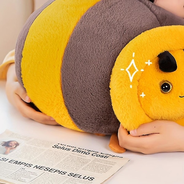 Bee Doll Pude Plys Legetøj Langt Sovende Ben Klude Dukke Pige Gave Sød Seng Dukke（lyserød）