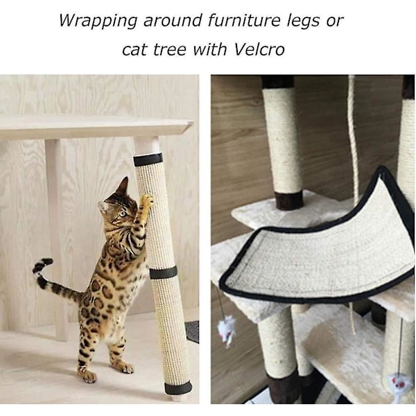 Kattklösmatta 15.7 *11.8 Tum Soffa Skydd Naturlig Sisal Kattklösmatta Kattklös Soffaöverdrag Heavy Duty Soffa Skydd Enkel Installation Scr