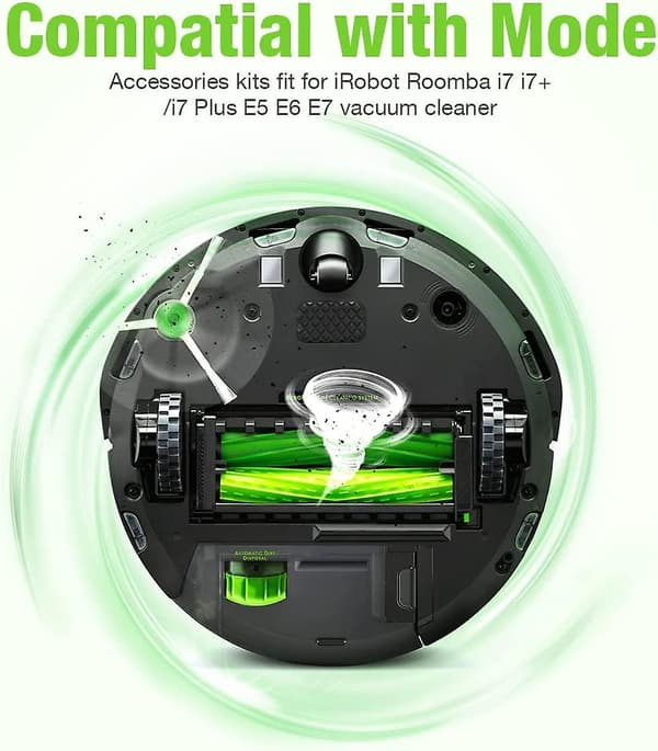 Reservedele til Irobot Roomba I8 I8+ I7 I7+ I6 I6+ I4 I3 I3+ Plus J7 J7+ E5 E6 E7 I&e&j Serie Støvsuger, 1 Sæt Multi-overflade Gummibørster