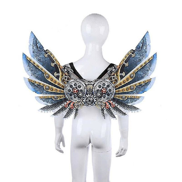 Vuxen pojke och flicka barn Halloween dekoration karneval fest Steampunk kostym blad vingar Cosplay maskerad ansiktsvingar