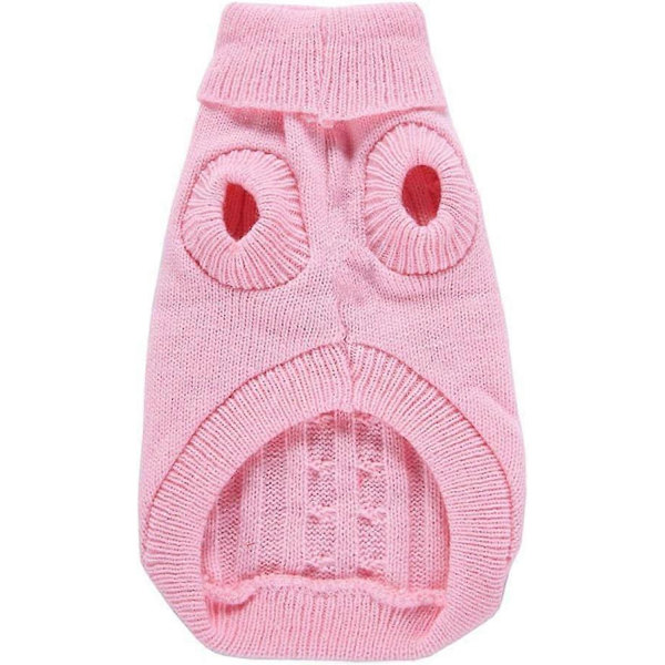 Hundtröja, Varma Djurtröjor Hundar Stora Hundar, Söt Stickad Klassisk Katttröja Hundkläder Kappa för Flickor Pojkar Hund Valp Katt (Stor, Rosa)