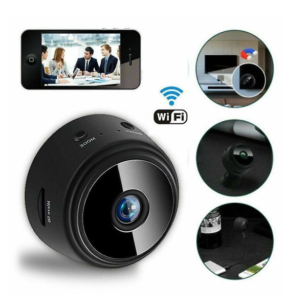 Natversion Minikamera 1080p Hd Netværkskamera Minikamera Trådløst sikkerhedsminikamera Wifi-kamera Stemmeoptager Natsynskamera