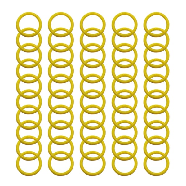 Circle Ring Scrapbook Bindning Spänne Båge Binder Ringar Färgglada 50 st lösblad（20mm，gul）