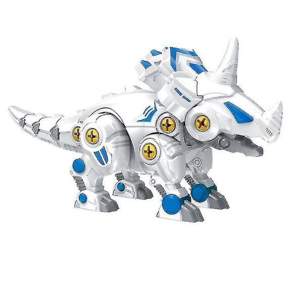 Diy muttermontering Tyrannosaurus Triceratops modell skruv mutter kombination leksak（Stil B）