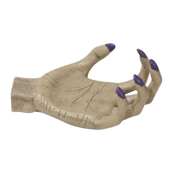 Resin Ghost Hand Ljusstake för Halloween Tema Fest Prydnad Inomhus Skrivbordsdekoration Juvelförvaring