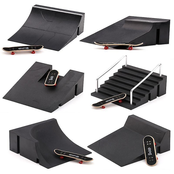 Mini Skateboards Half Pipe Finger Kit Ultimate Skateparks Träning Props Övning För Barn Och Vuxna Gåvor